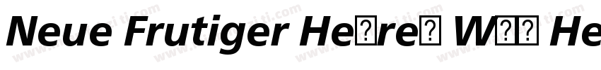 Neue Frutiger Hebrew W05 Heavy字体转换